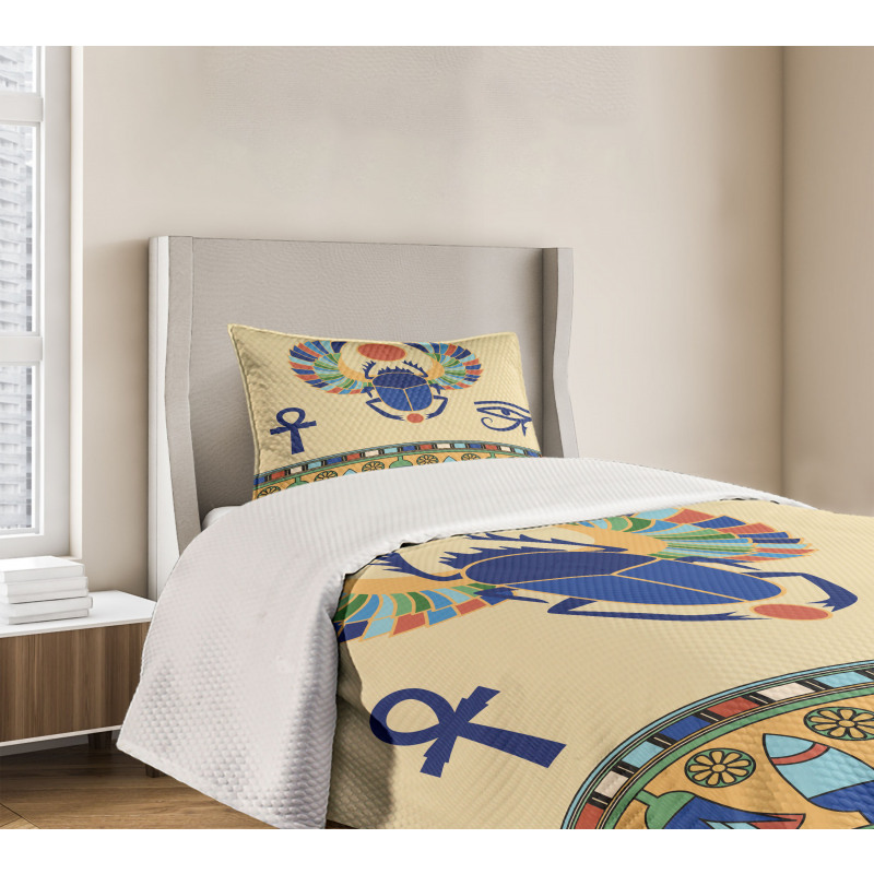 Scarab Eye Motif Bedspread Set