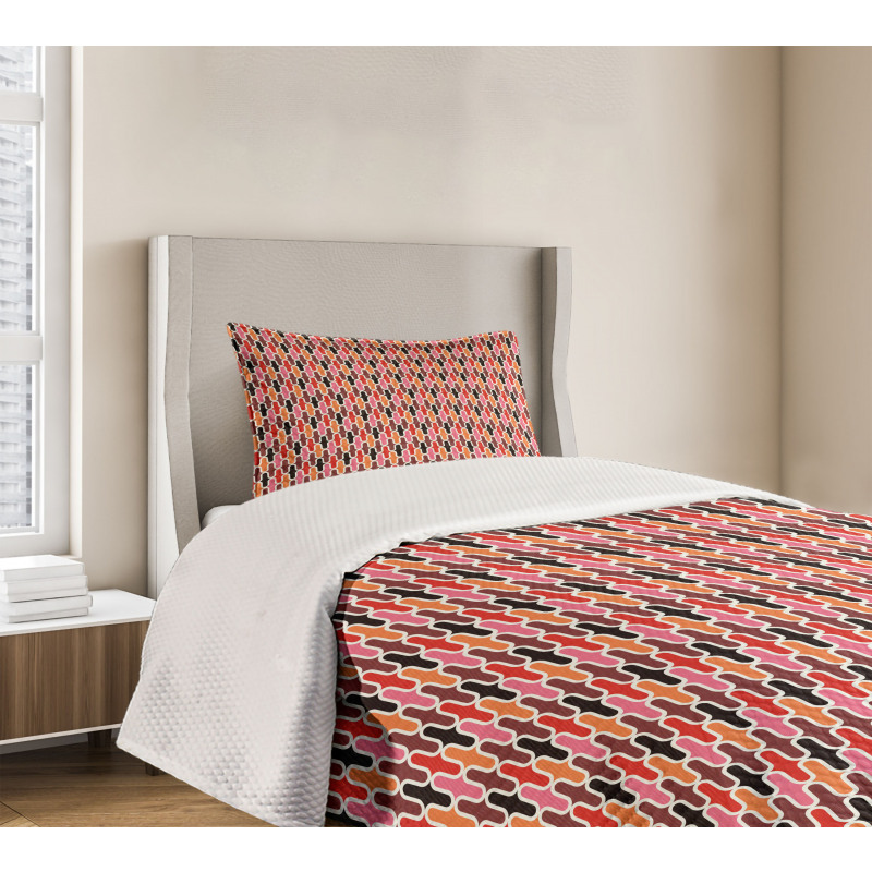 Vertical Lines Graphic Bedspread Set