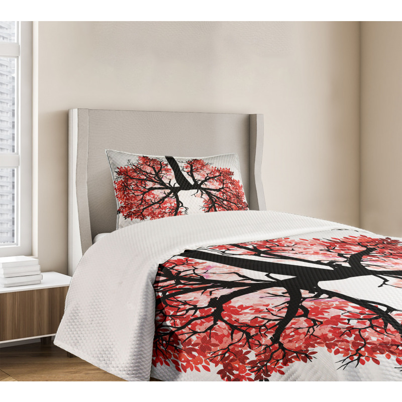 Human Lung Floral Healthy Bedspread Set