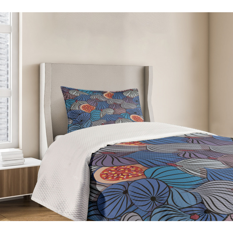 Fig Fruits Pattern Spring Bedspread Set