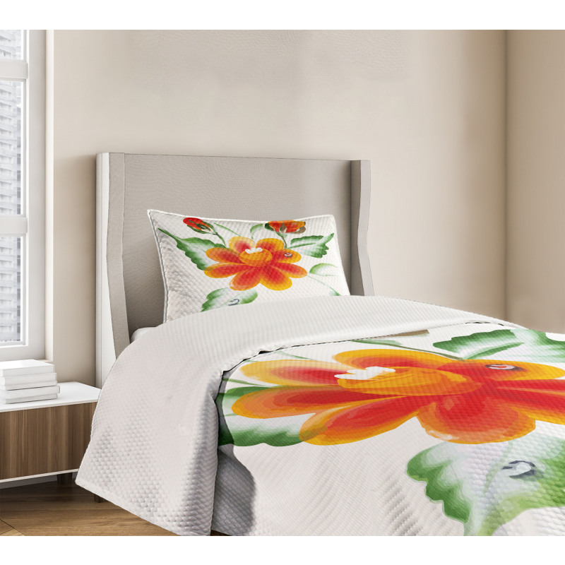 Daffodils in Watercolors Bedspread Set