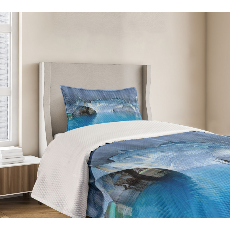 Marble Caves Lake in Chile Bedspread Set