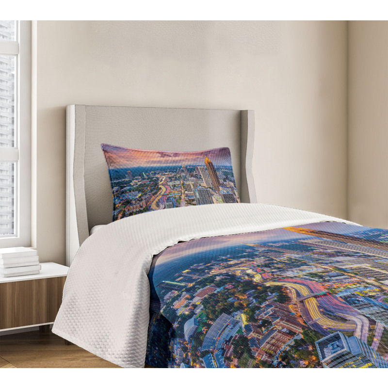 Atlanta City Georgia Town Bedspread Set