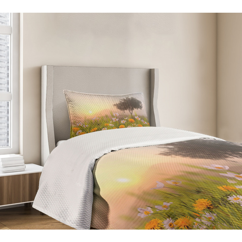 Daisies Tree Mist Bedspread Set