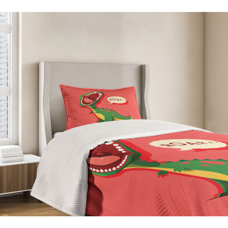 Cartoon Prehistoric Bedspread Set