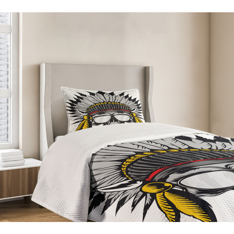 Tribe Leader Feather Head Bedspread Set