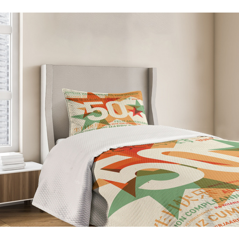 Languages Celebration Bedspread Set