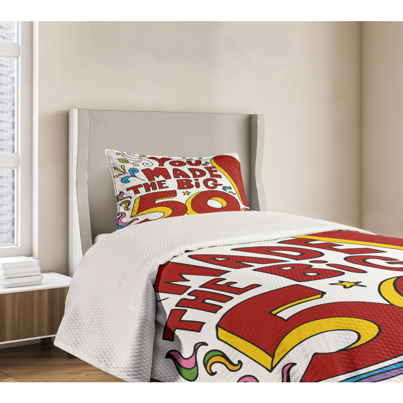 Colorful and Floral Bedspread Set