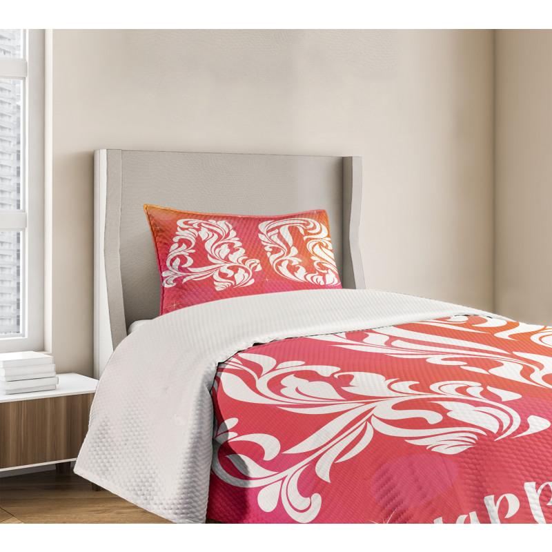 Happy Greeting Floral Bedspread Set