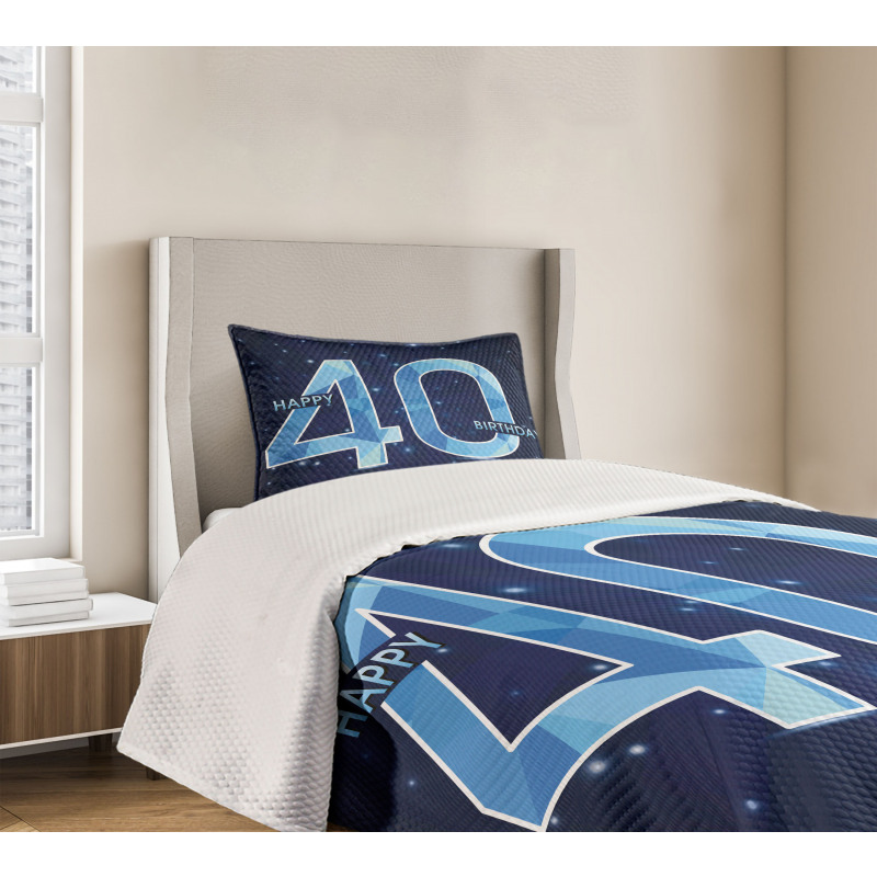 Number 40 Emblem Bedspread Set