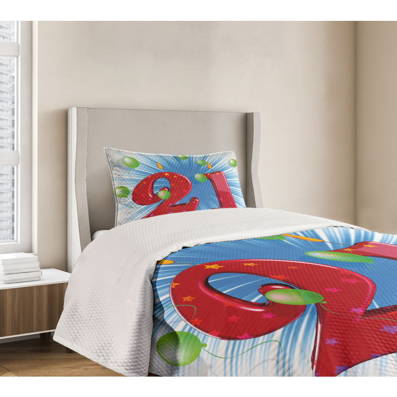 Abstract Balloons Bedspread Set