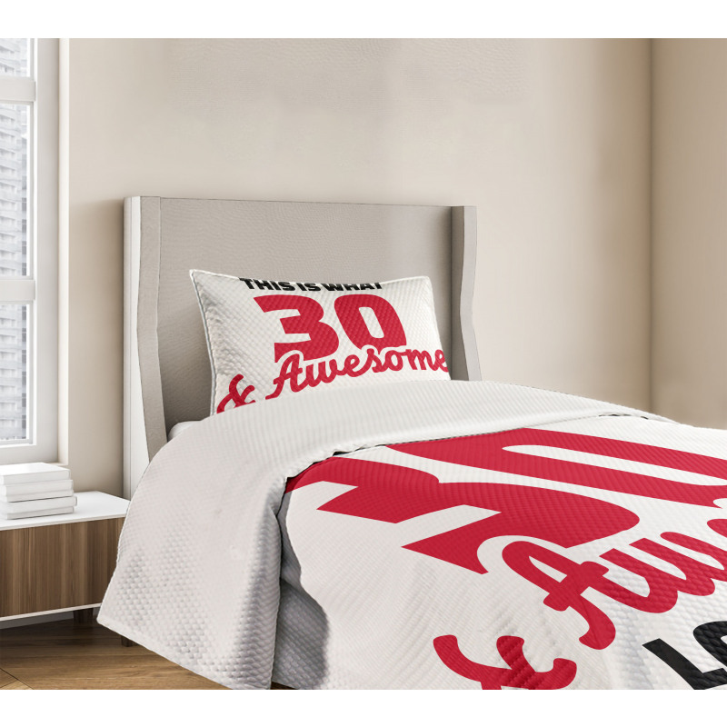 Motivation Words Bedspread Set