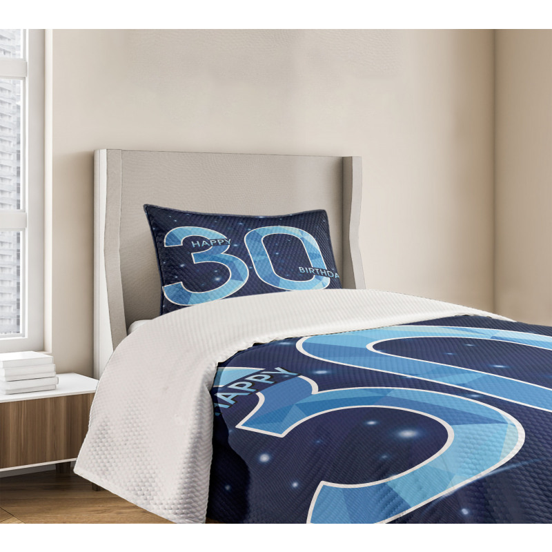 Modern Birthday Image Bedspread Set