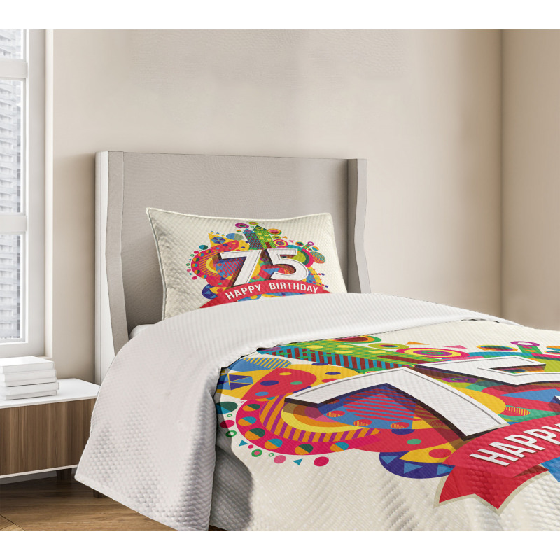 Geometrical Cartoon Bedspread Set