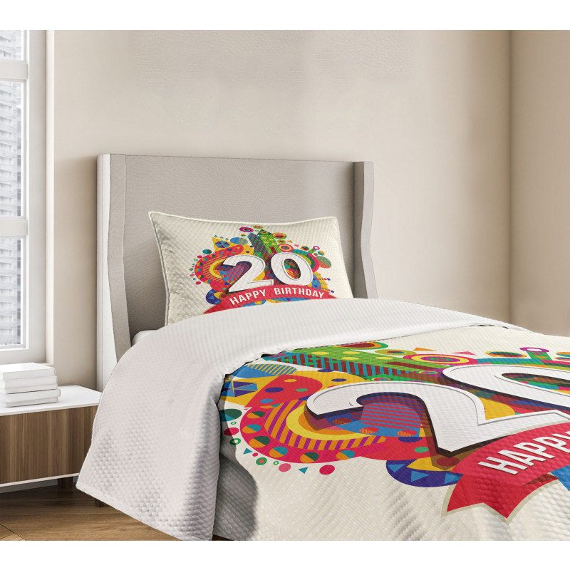 20 Theme Image Bedspread Set