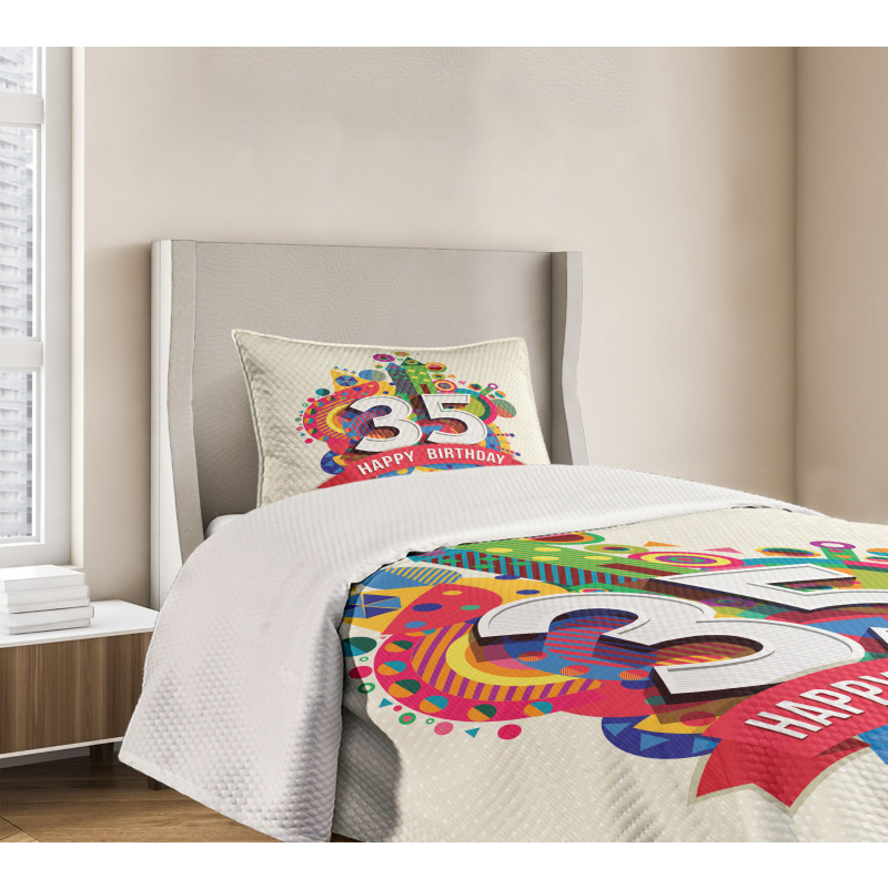 Greeting Gift Age 35 Bedspread Set