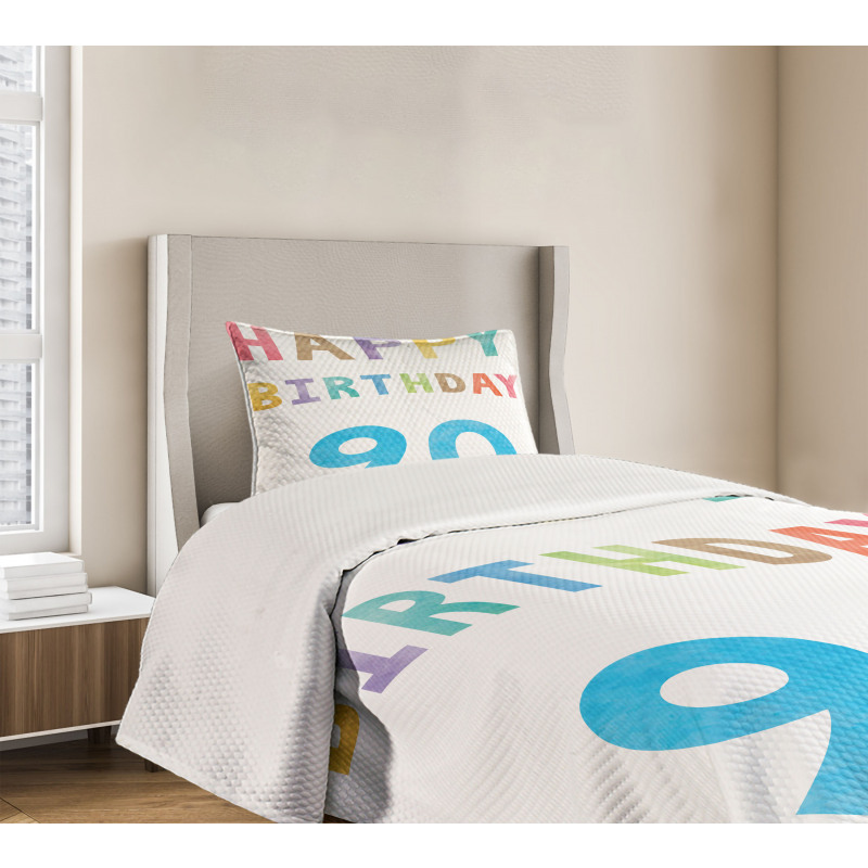 Happy 90th Birthday Bedspread Set