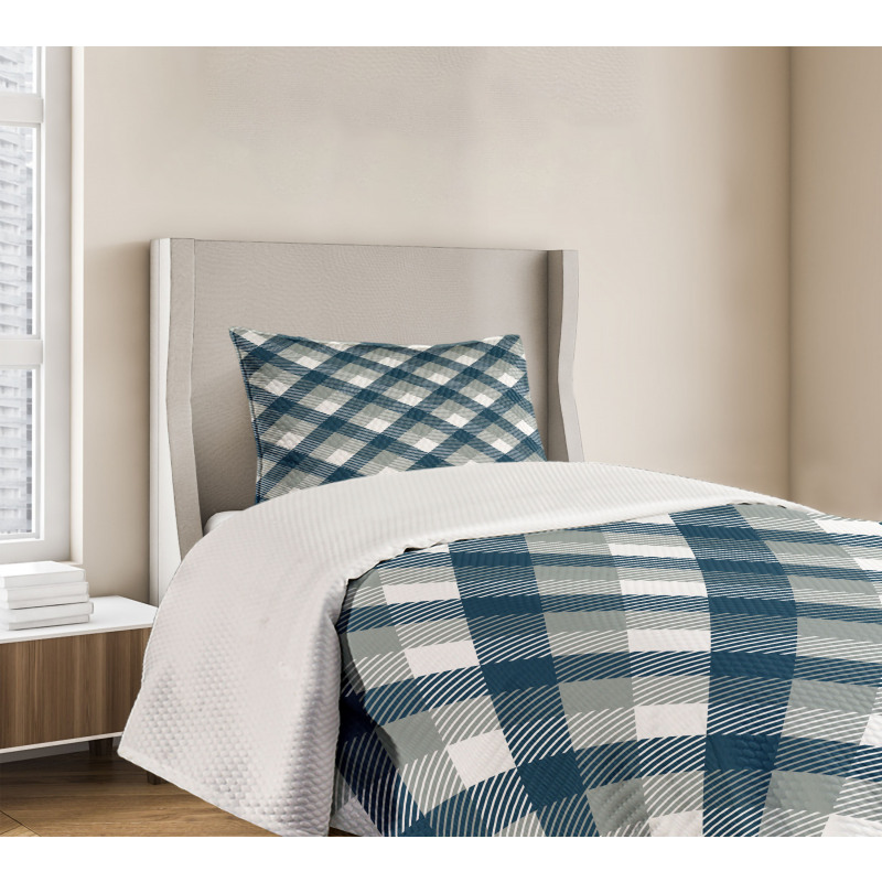 Checkered Tartan Shape Bedspread Set