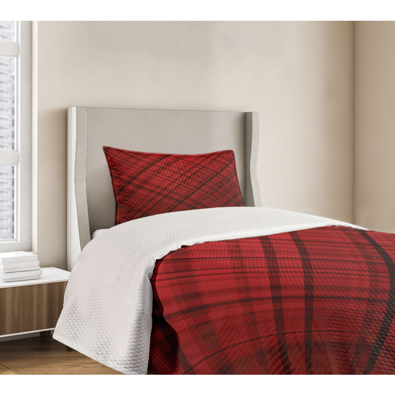 Scottish Kilt Pattern Bedspread Set