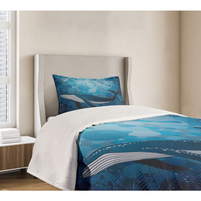 Marine Motif Ocean Retro Bedspread Set