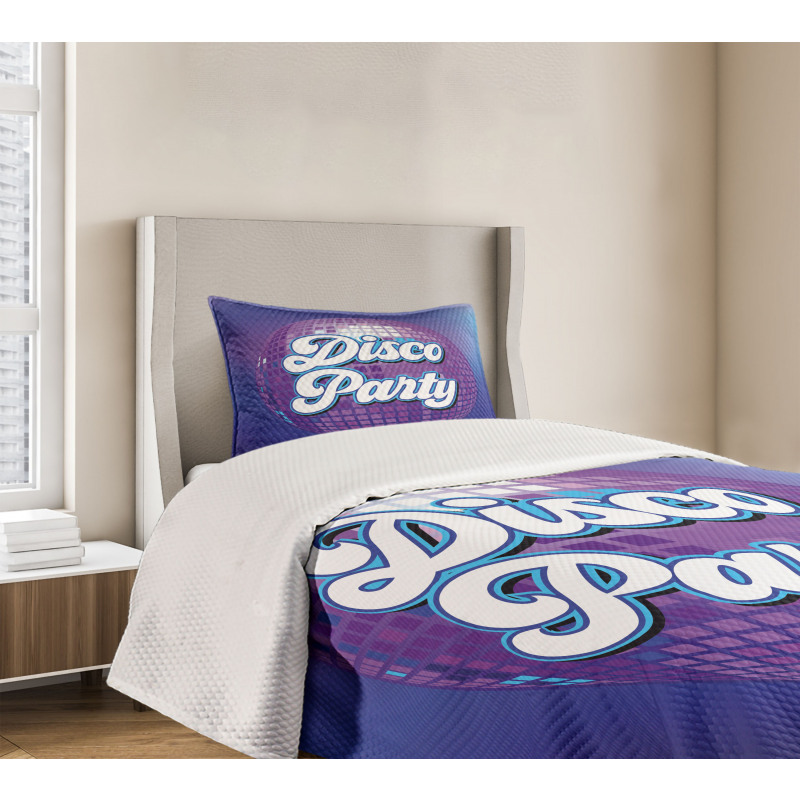 Retro Letter Disco Ball Bedspread Set