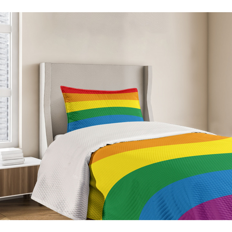 Gay Parade Flag Freedom Bedspread Set