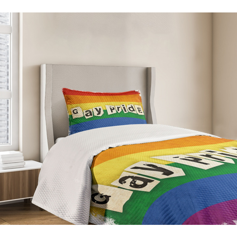 LGBT Parade Retro Style Bedspread Set