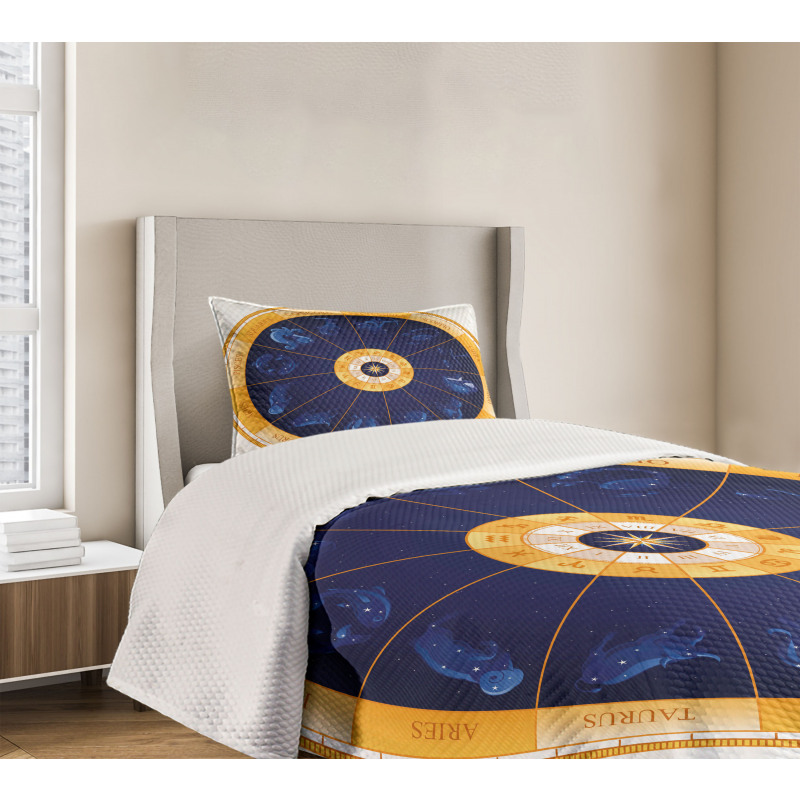 Birth Chart Horoscope Bedspread Set