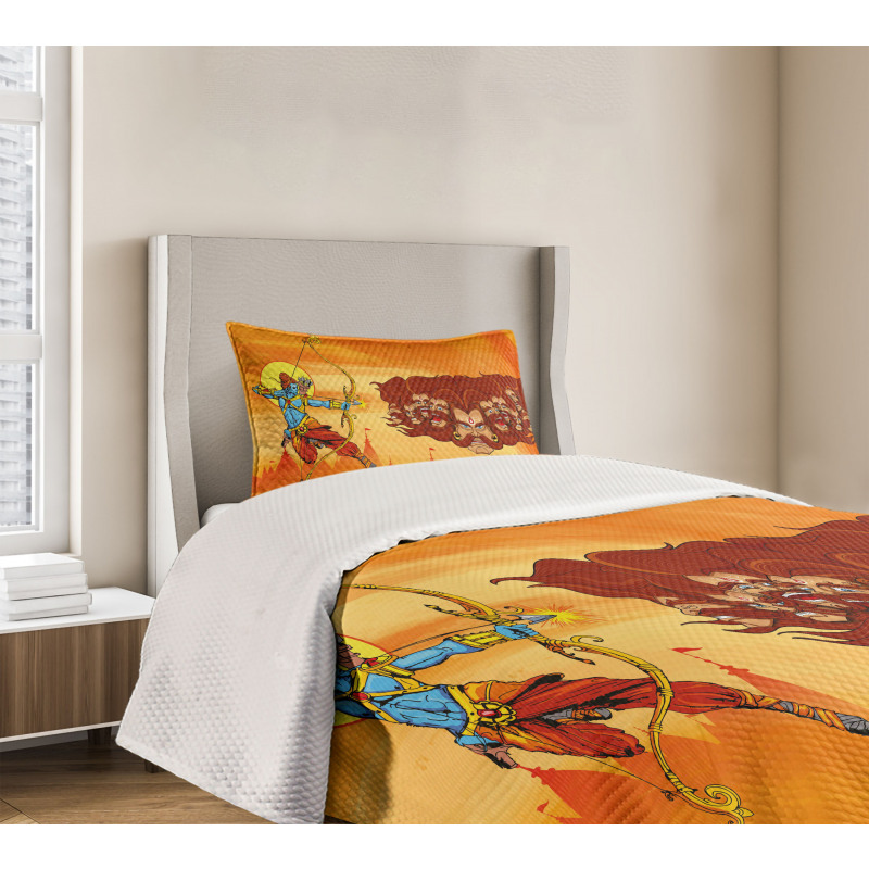 Myhtological Sunset Scene Bedspread Set