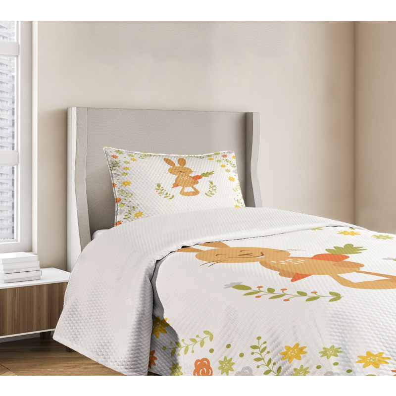 Smiling Rabbit Summer Bedspread Set