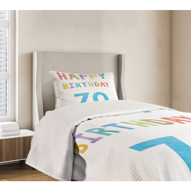 Abstract 70 Birthday Bedspread Set