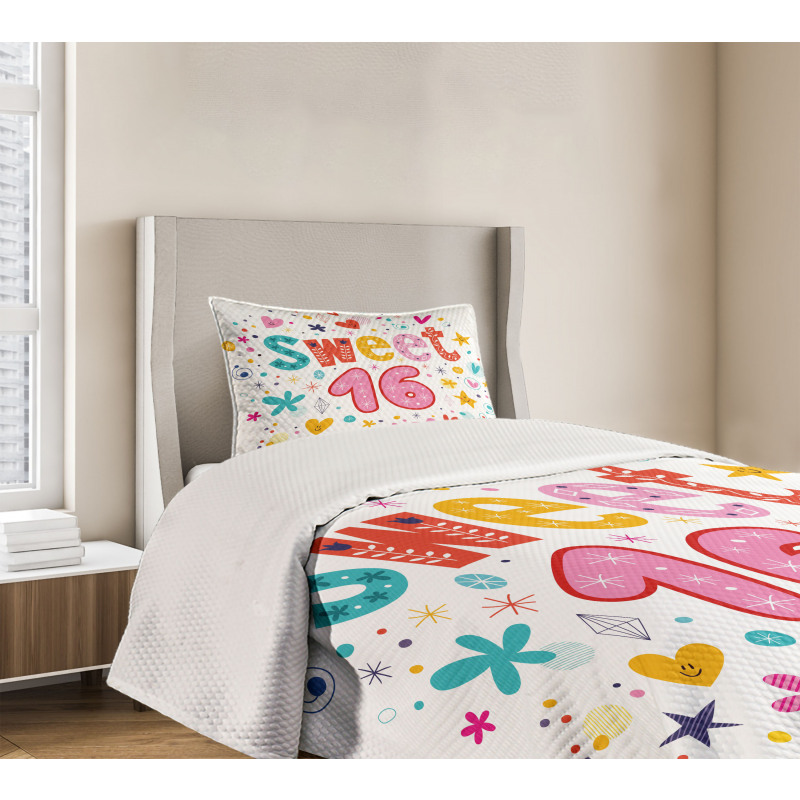 New Age Hearts Blooms Bedspread Set