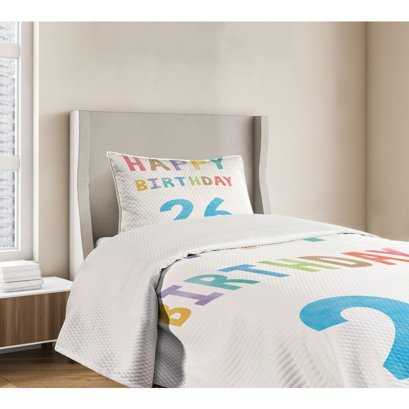 Soft Celebration Sign Bedspread Set