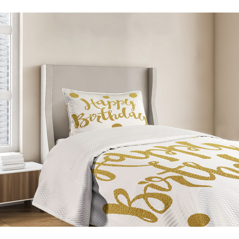 Hand Writing Greeting Bedspread Set