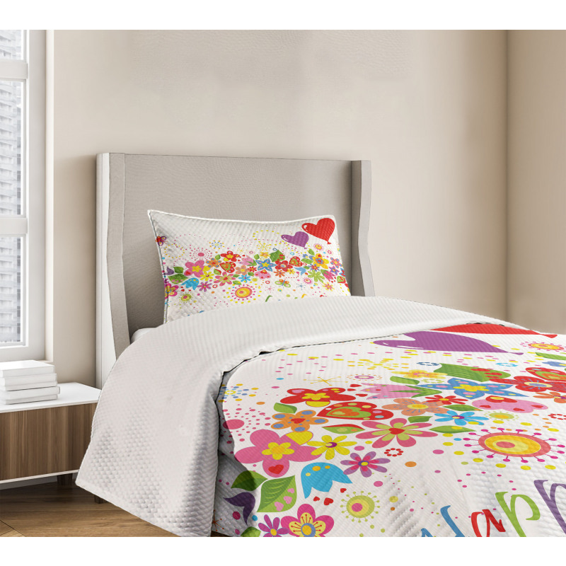 Colorful Meadow Flourish Bedspread Set