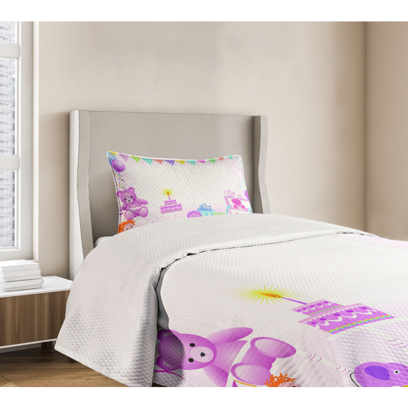 Baby Girl Birthday Bedspread Set