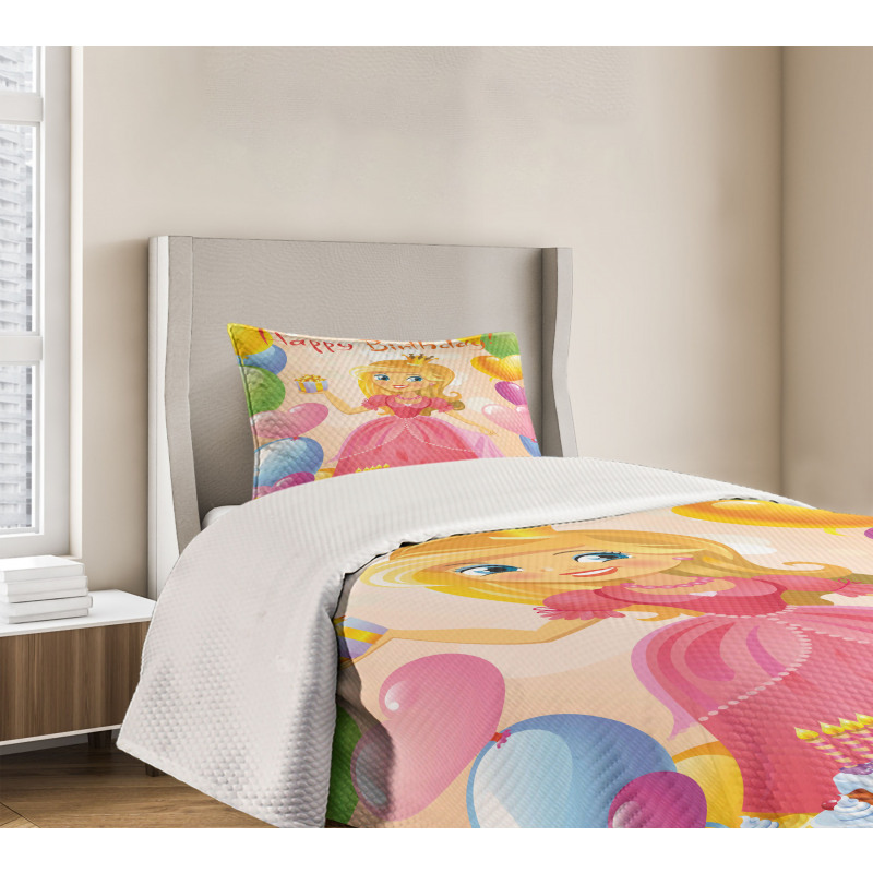 Girl Princess Themed Bedspread Set