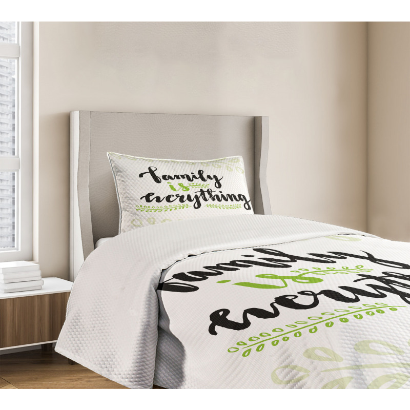 Lettering Phrase Bedspread Set