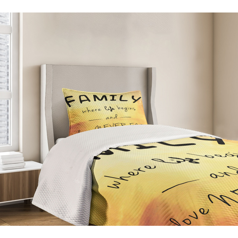 Message Family Bedspread Set