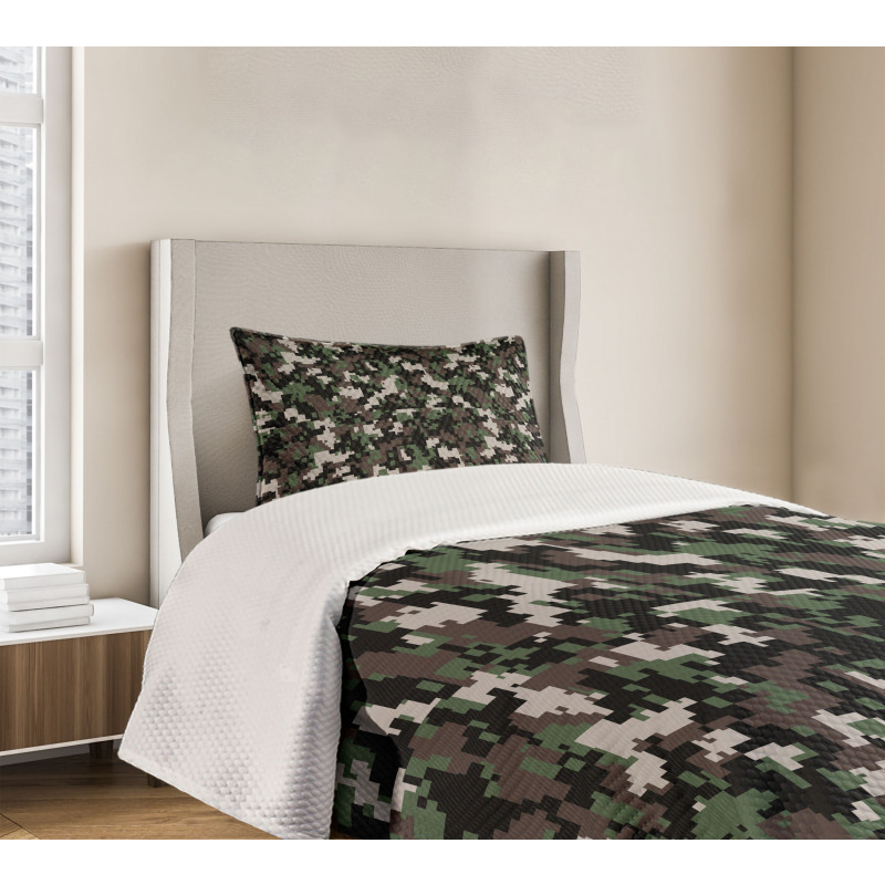 Pixelated Digital Abstract Bedspread Set