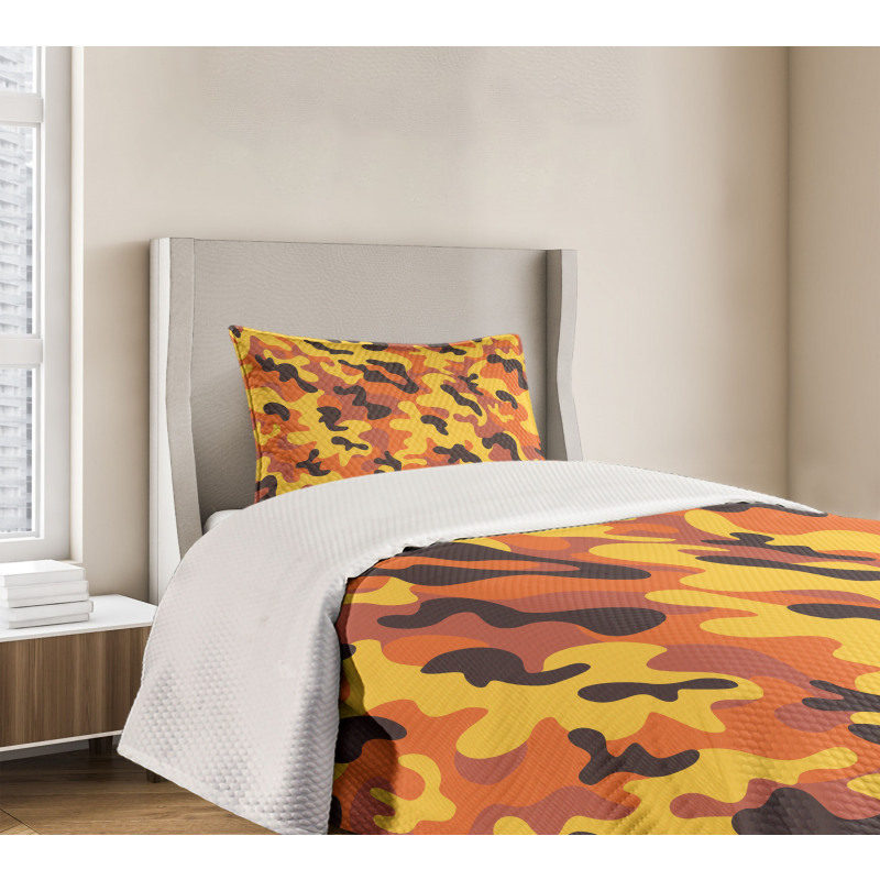 Lively Colorful Camo Art Bedspread Set