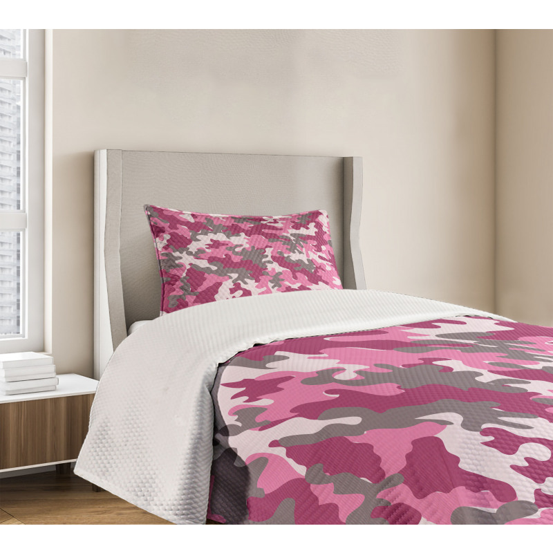 Feminine Camo Vibrant Bedspread Set