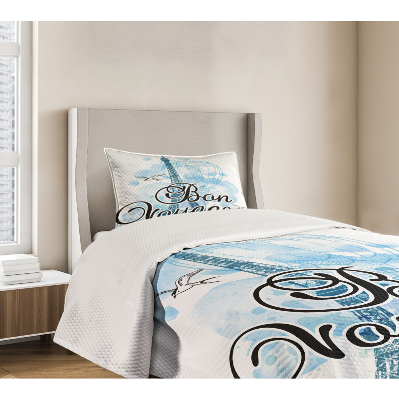 Air Balloon Paris Bedspread Set