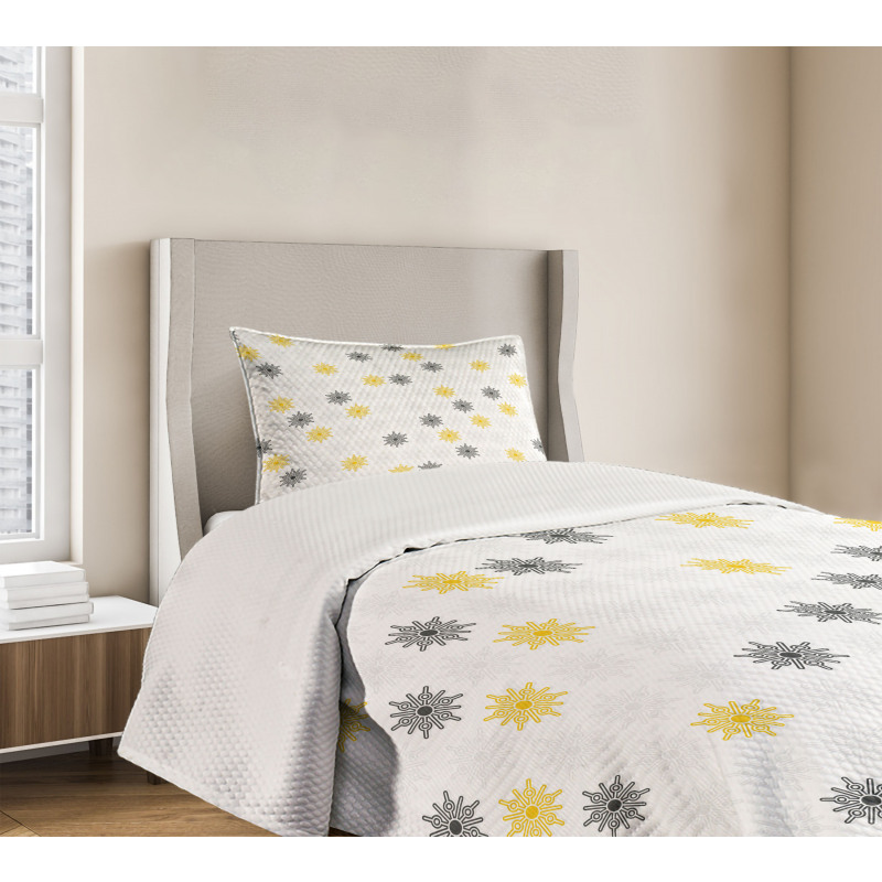 Sun Flowers Dots Bedspread Set