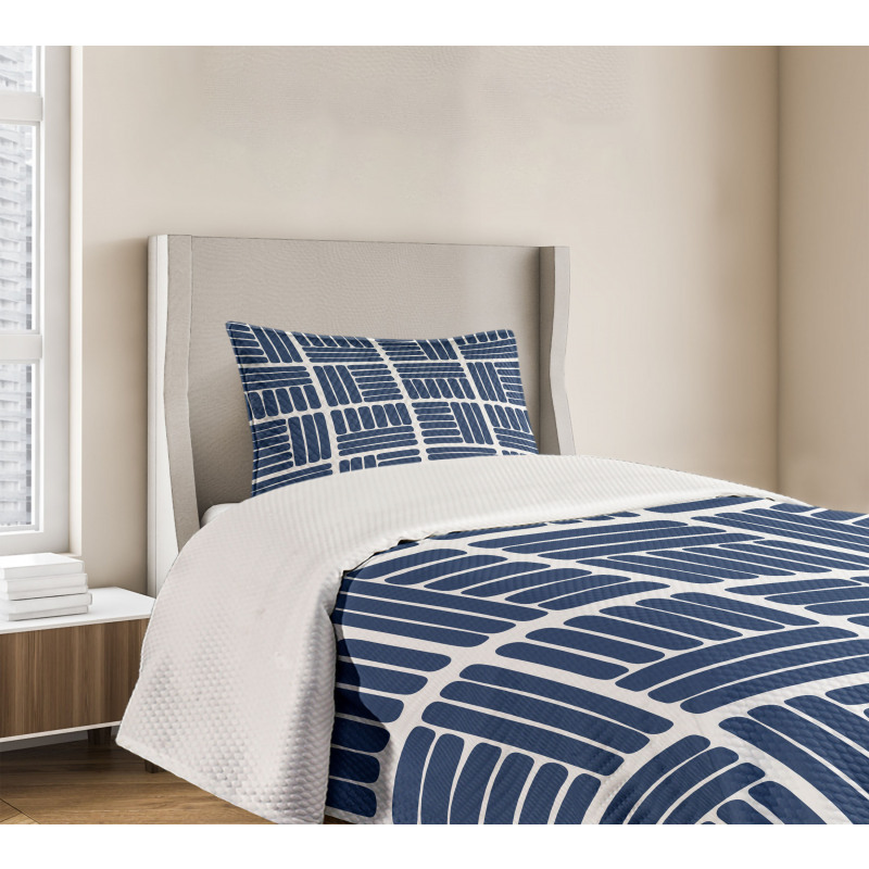 Stripes in Squares Bedspread Set