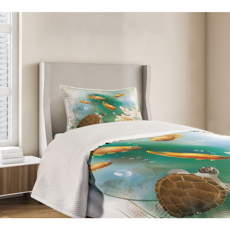 Aquarium Animals Bedspread Set