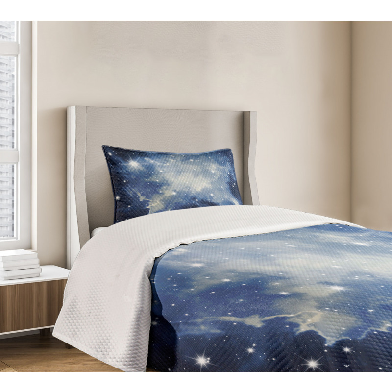 Blue Galaxies Bedspread Set