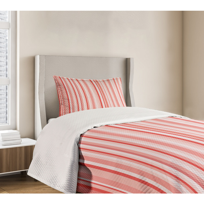 Vertically Striped Retro Bedspread Set