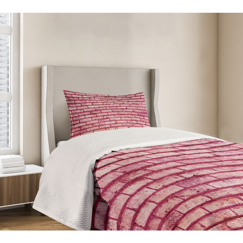 Old Brick Wall Facade Bedspread Set