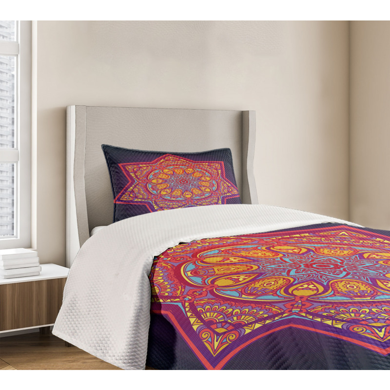 Geometric Tibetan Mandala Bedspread Set